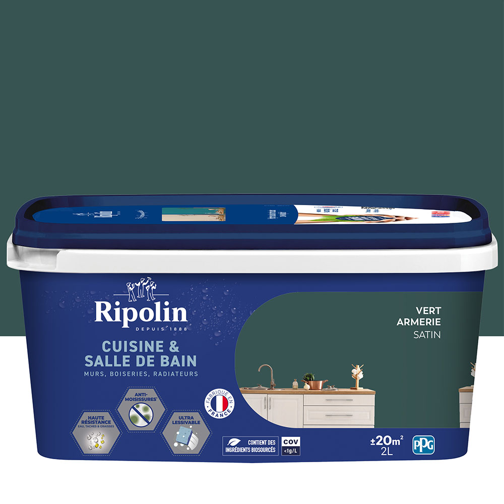 Peinture vert armerie satin