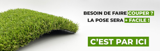 Gazon synthétique à la découpe